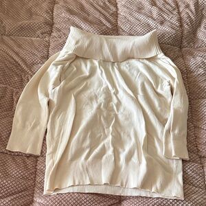 Banana Republic Ivory Cotton Sweater